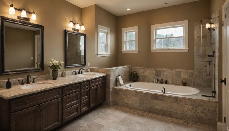 Spacious Master Bathroom with Double Vanities