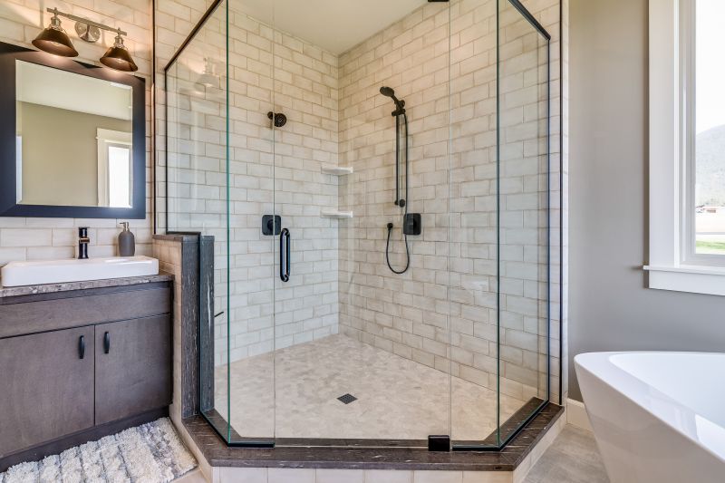 Elegant Shower with Glass Enclosure